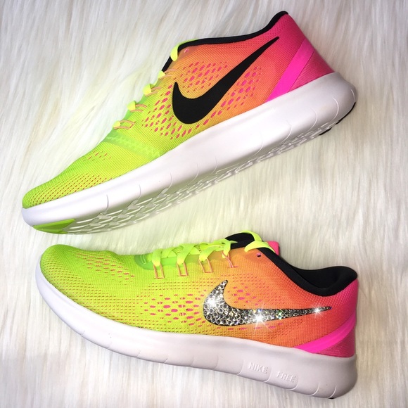 Bling Nike Free RN Shoes with Swarovski crystals - Picture 4 of 4